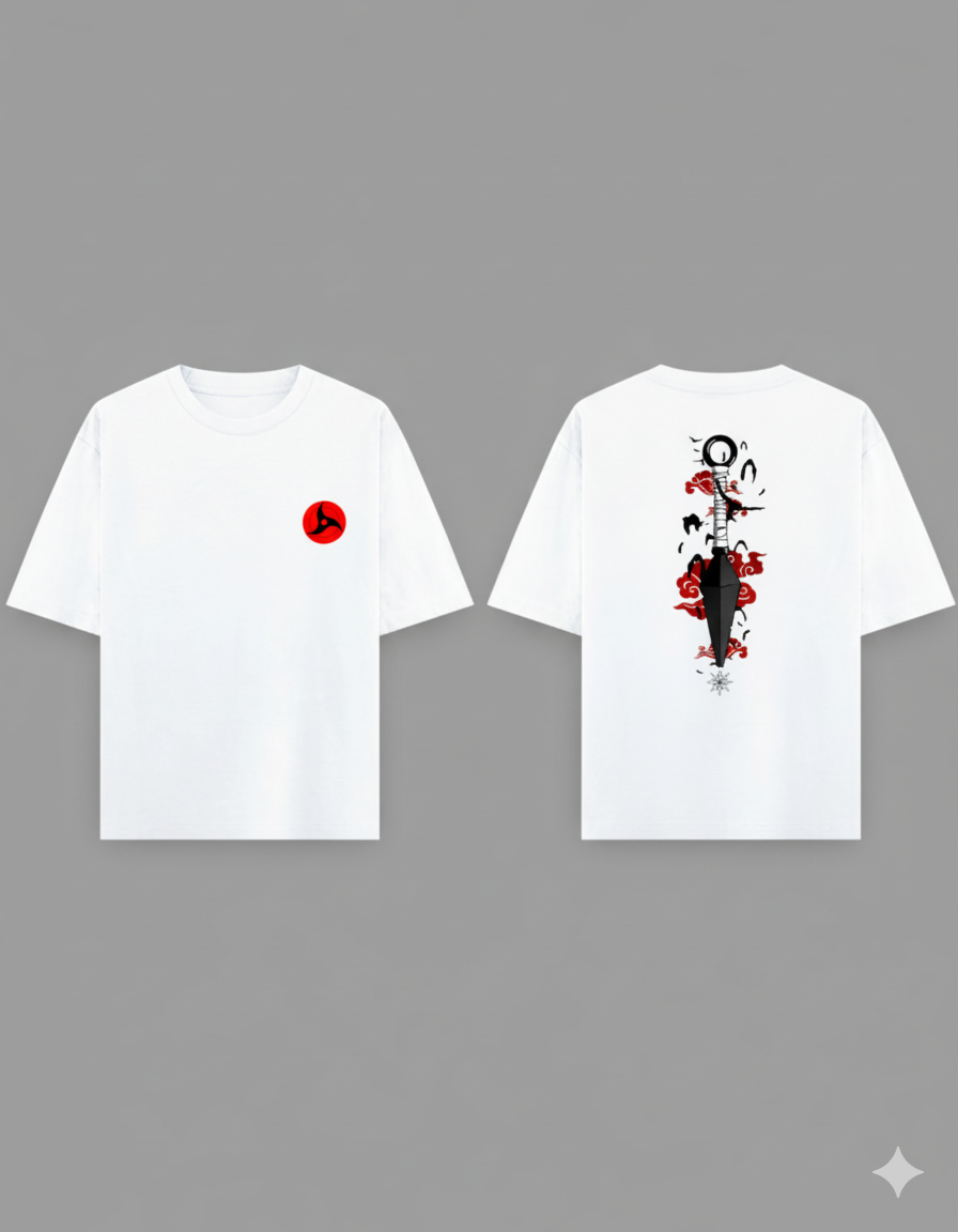 Sharingan Kunai Oversized T-Shirt Naruto Anime Tee