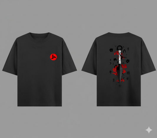 Sharingan Kunai Oversized T-Shirt  Naruto Anime Tee